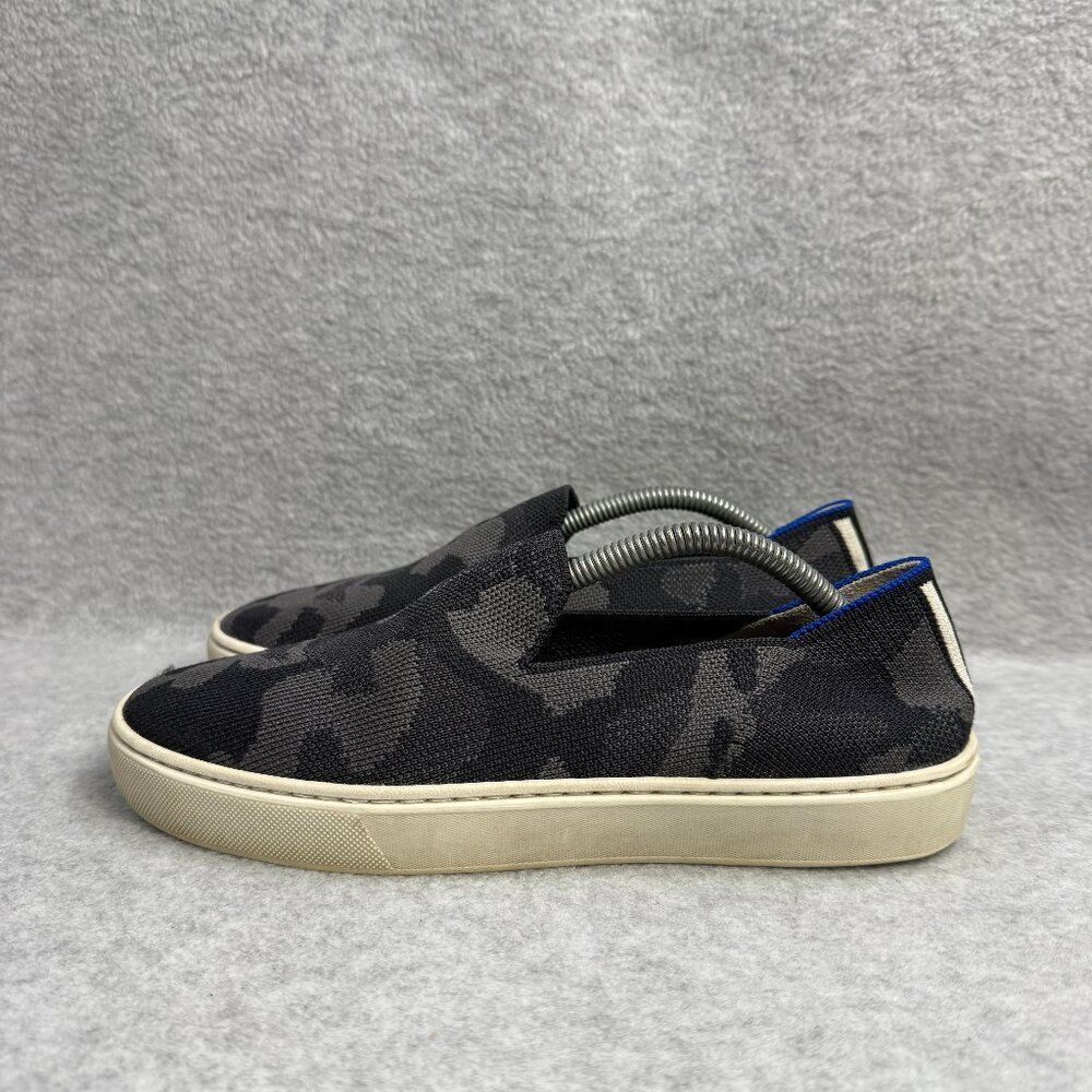 Rothys Shoes Womens Size 6.5‎ Black & Grey Camo Slip On Comfort Casual Sneakers